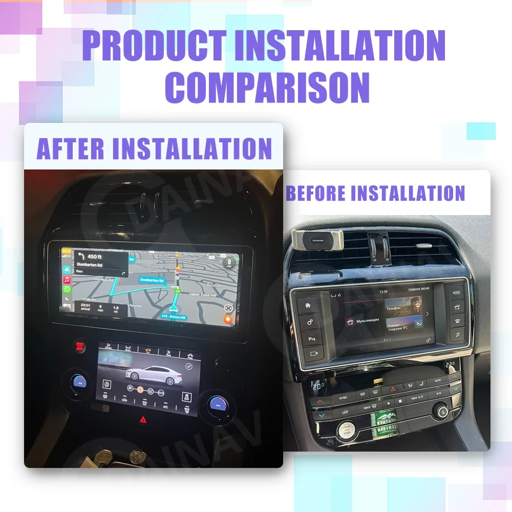 

128GB Android 12 Car Radio For Jaguar XE XEL F-PACE 2016 2017-2019 car multimedia player wireless carplay android auto google