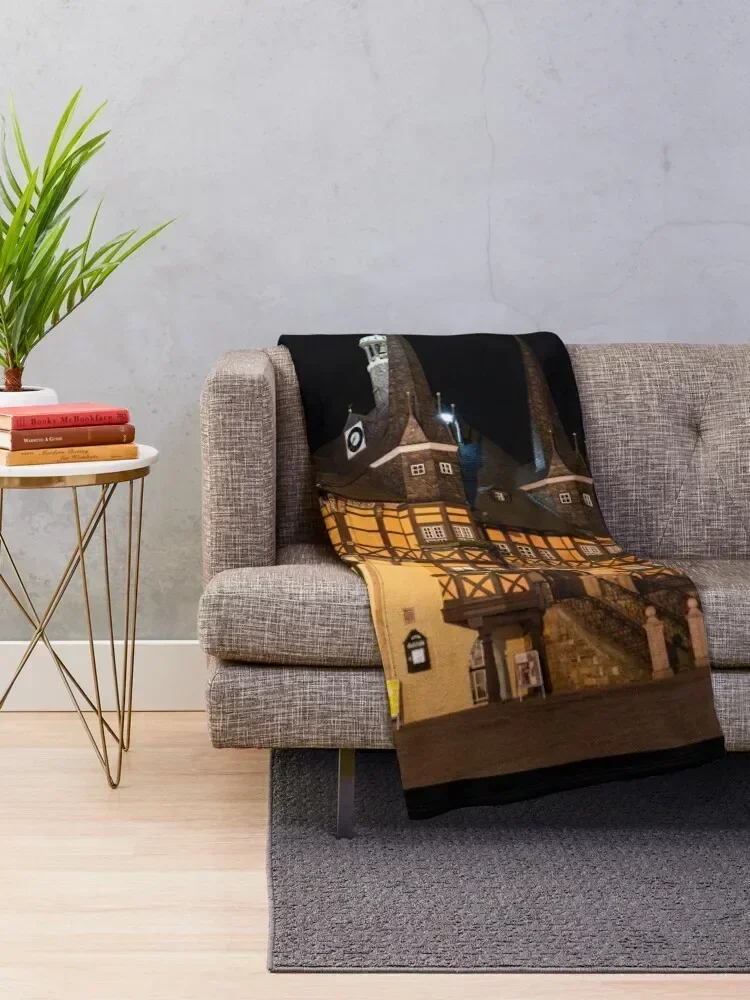 Одеяло Wernigerode Rathaus Bei Nacht идеи подарков на Хэллоуин День святого Валентина одеяла