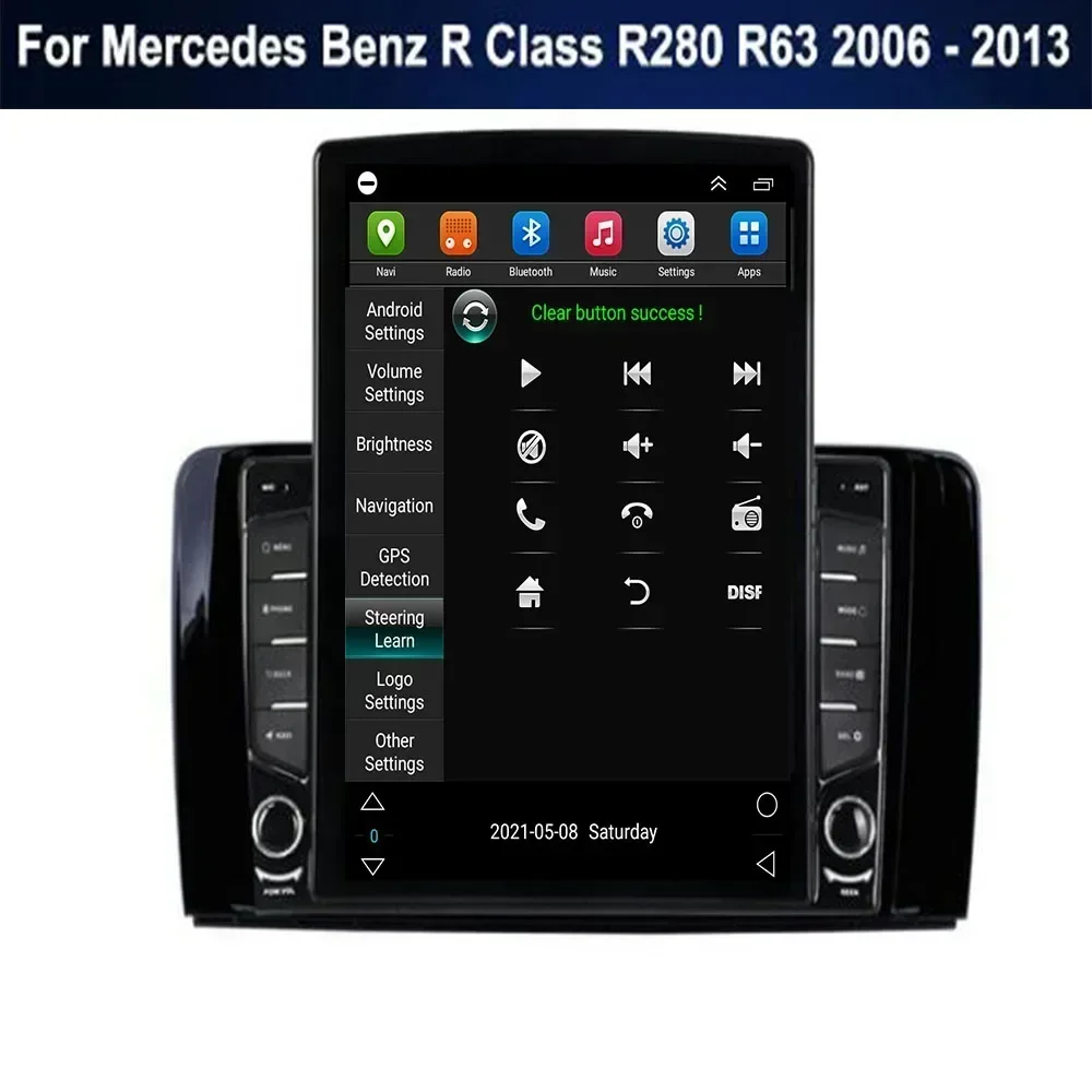 9.7" Vertical Style Tesla Screen Android Car Radio GPS for Mercedes Benz R Class W251 R280 R300 R320 R350 R63 2006-2011 2013