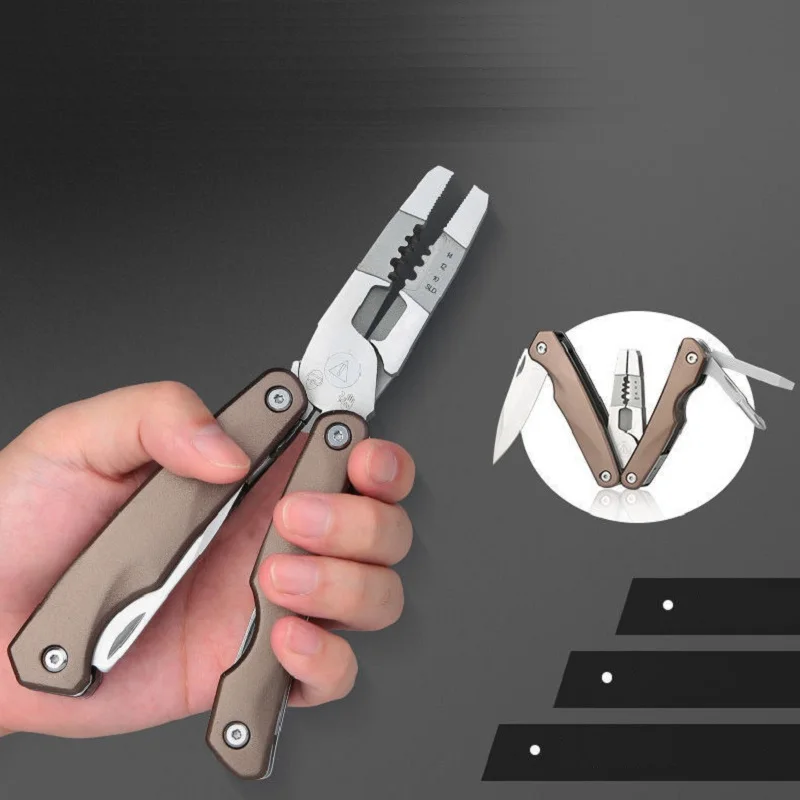 

5 In 1 Multi Function Wire Strippable Folding Pliers With Slotted And Phillips Screwdriver For Home Repair Or Out Door Use