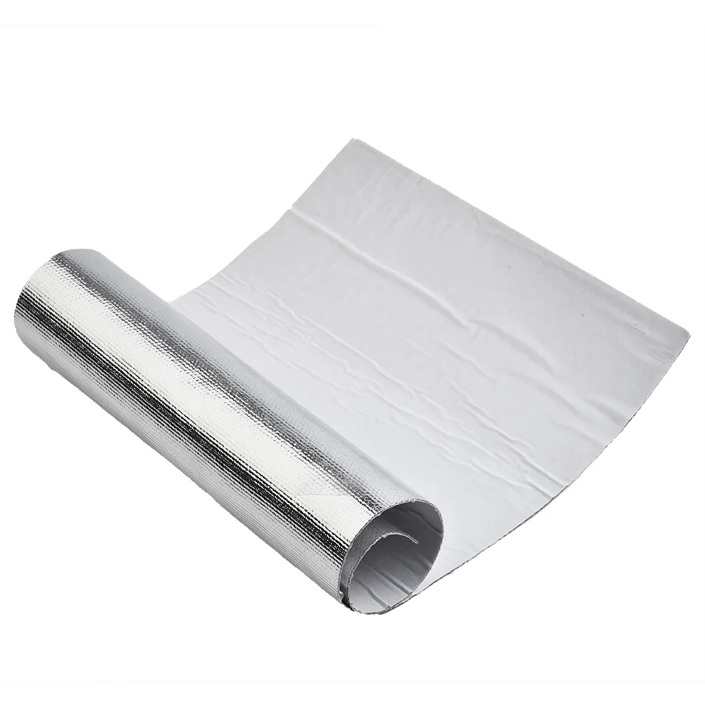 25x 50cm Car Heat Protection Film Auto Truck Heat Insulation Deadener Film Mat Fireproof Protective Foam Car Accessories