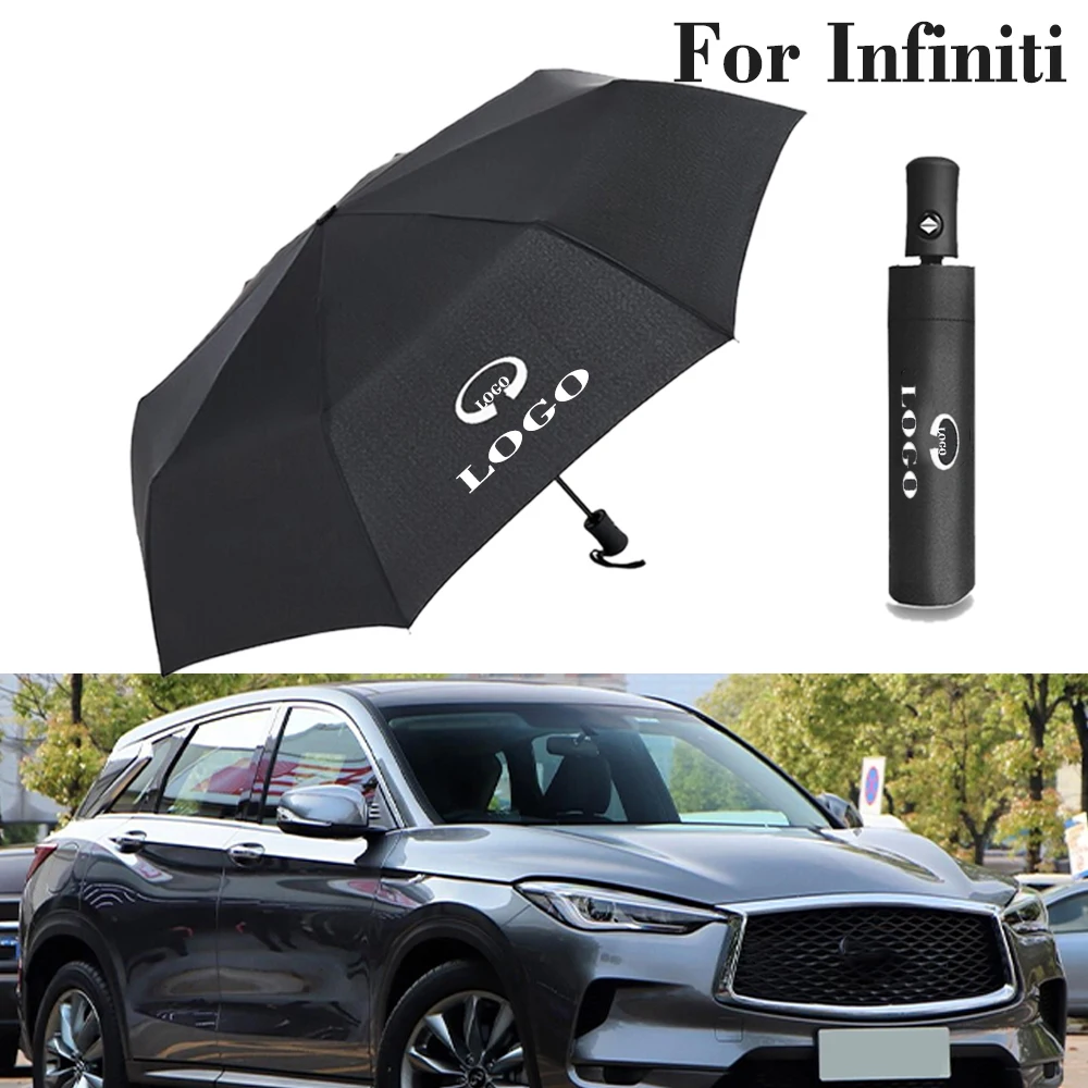 

For Infiniti Q30 QX30 QX 30 Q50 Car Logo Emblem Bumbershoot Gentleman Sun Rain Umbrella Paraguas Auto Interior Accessories