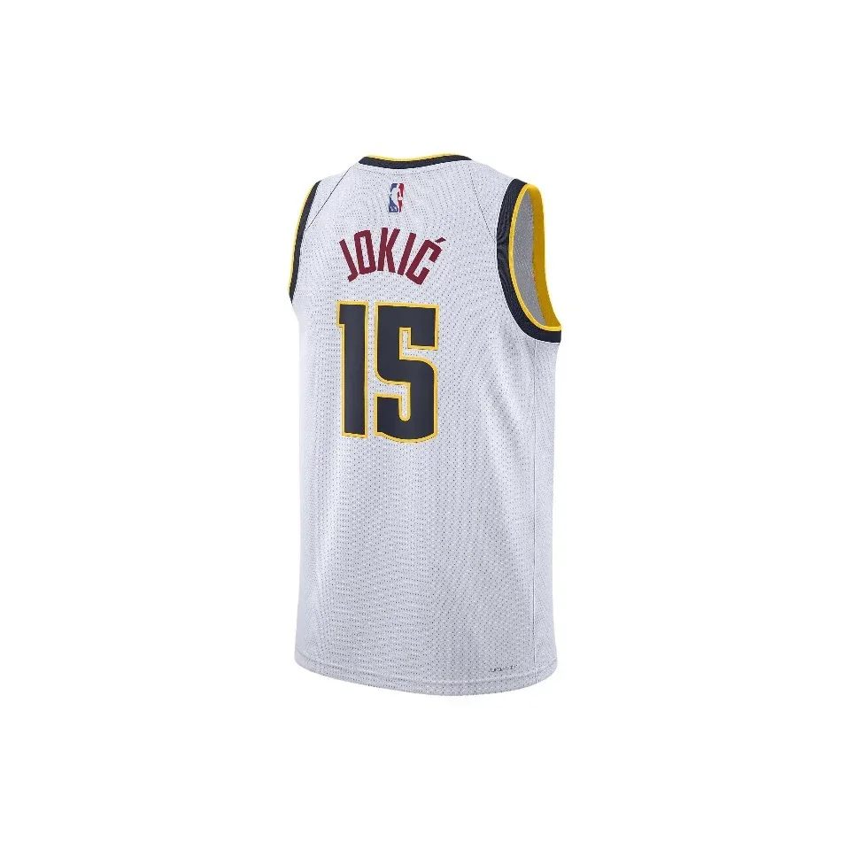 Оригинальные баскетбольные майки Air Jordan Nike Nuggets светлого цвета всесезонные