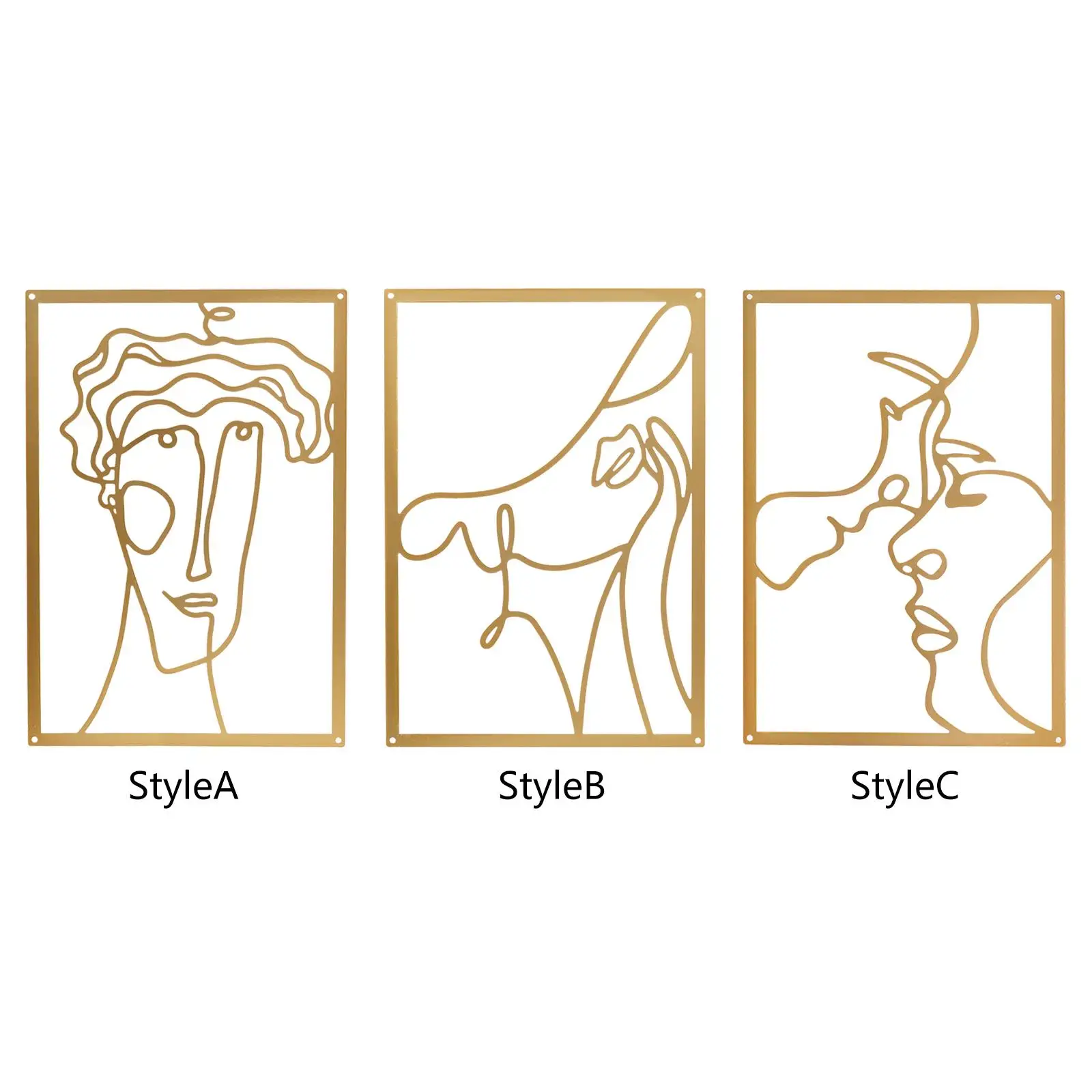 

Modern Metal Wall Art Decor Wall Hanging Artwork Abstract Female Minimalist
