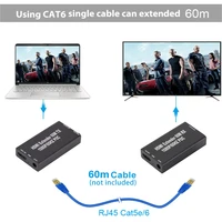 2022 new hdmi compatible extender cat5e cat 6 ethernet signal rj45 lan converter 1080p 3d hdmi compatible transmitter receiver t