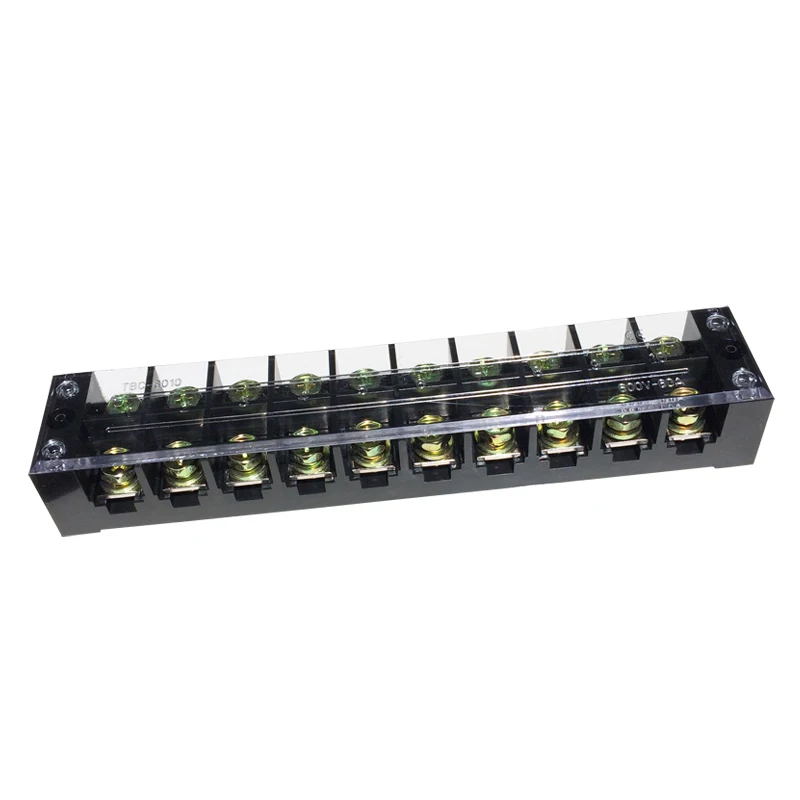 

TBC-6010 Electric Current 60A 600V Fixed Type Connection Terminal Block Dual Row Connector with Plate terminator 10P
