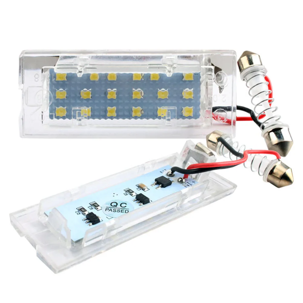 

2PCS Canbus LED Light License Plate Light 18SMD 6500K White No Error Number Plate Light for BMW E81 E87 E85 E86 E83 Accessories