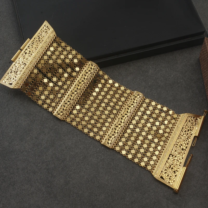

Luxury Gold Chain Bracelet Israel Trendy Jewelry for Women Sparkly Gold Hand Bangles Wedding Jewelry Gifts Women Bracelet