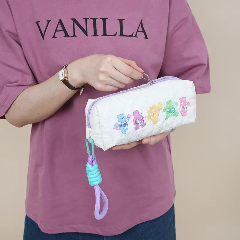 Подлинная сумка-карандаш Carebear с милым радужным медведем большой емкости