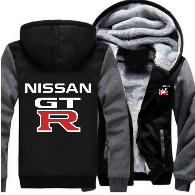 

2022 GTR Nissan custom Thicken Print hoodie Men Women Hoodie men Warm Zipper Coat Hoodie Leisure Sweatshirts for men
