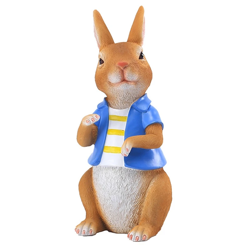 

Resin Easter Bunny Craft Statue Tabletop Figure Room Decoration Living Room Garden Decoration