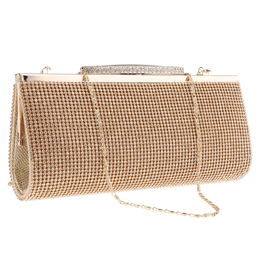 

Блестящая женская вечерняя сумка-клатч с кристаллами
