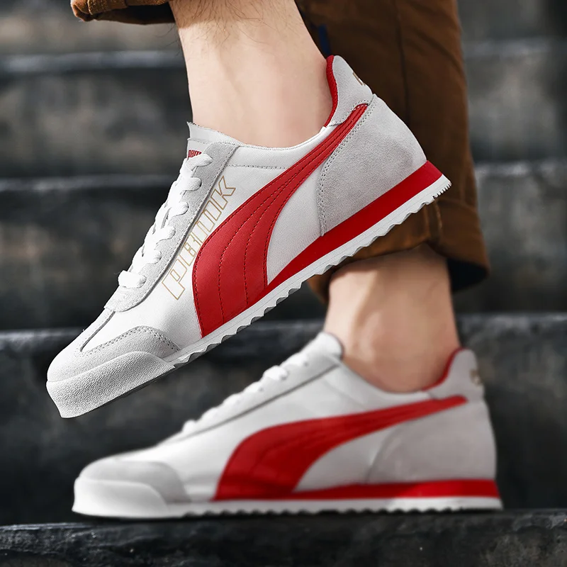 

2023 Hot Trendy Brand Red Men's Sneakers Comfortable Flat Jogging Shoes Male Designer Breathable Trainers Athletic Shoes for Men