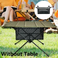 portable folding table storage net bag mesh outdoor folding camping picnic household kitchen shelf storage case without table