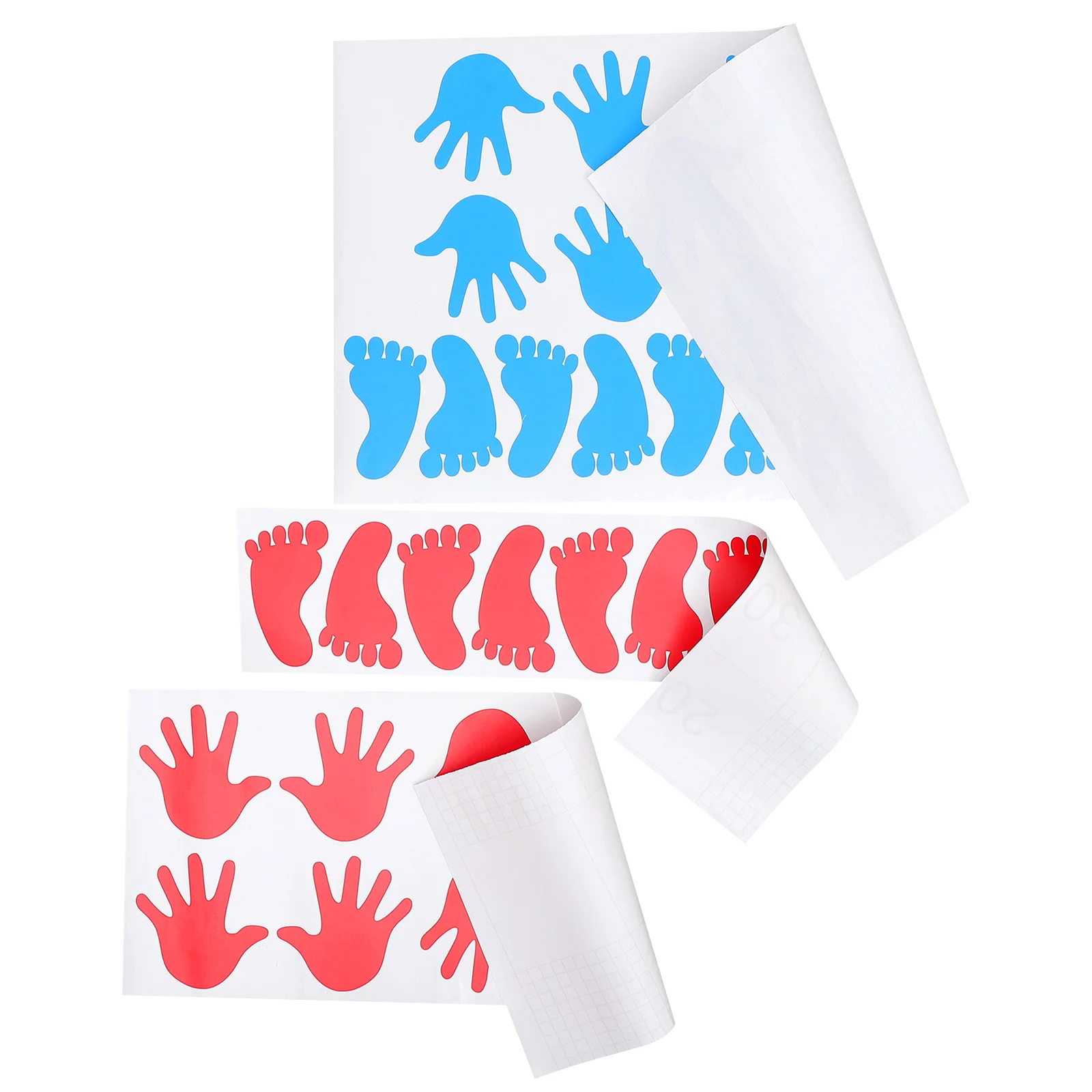 

40 Pairs Foot Print Stickers Wedding Adhesive Decal Household Wall Girls Bedroom Pvc Nursery Baby Handprint Baby's
