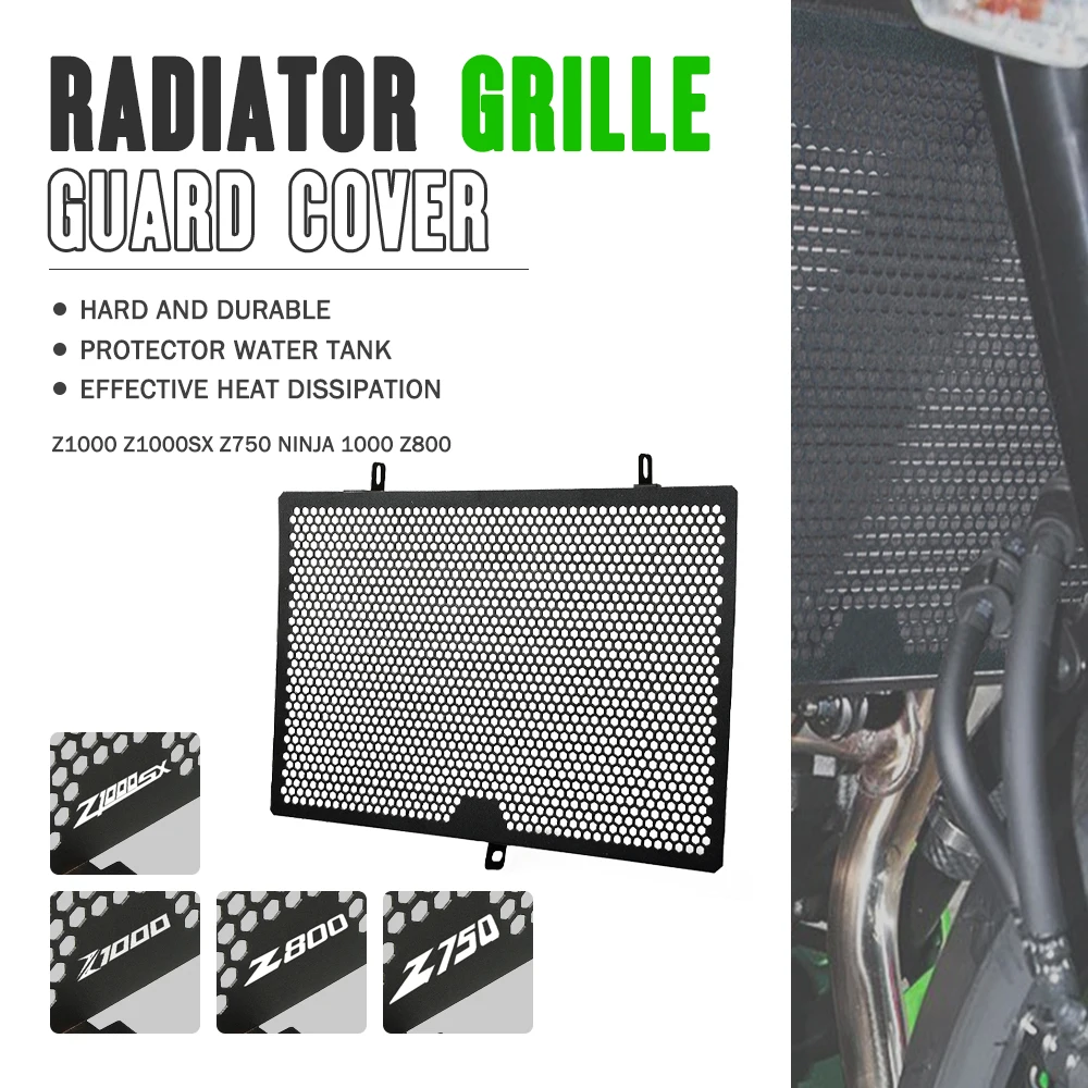 

For KAWASAKI Z1000 Z1000SX Z750 Z800 NINJA 1000 Z800 Motorcycle Radiator Grille Cover Guard CNC Aluminum Protection Protetor