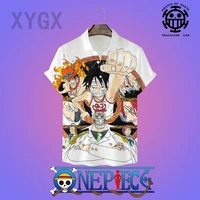 2022 latest one piece anime characters luffy shirts summer mens shirts sports casual shirts for men 3d printing travel beach