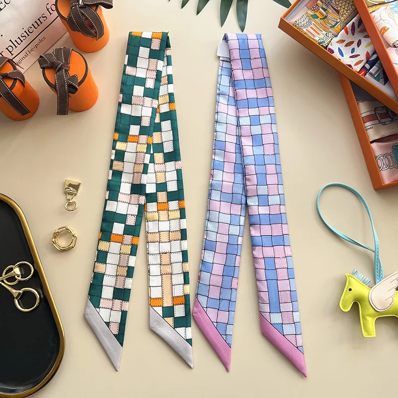 100% саржевый Шелковый женский и мужской шейный платок