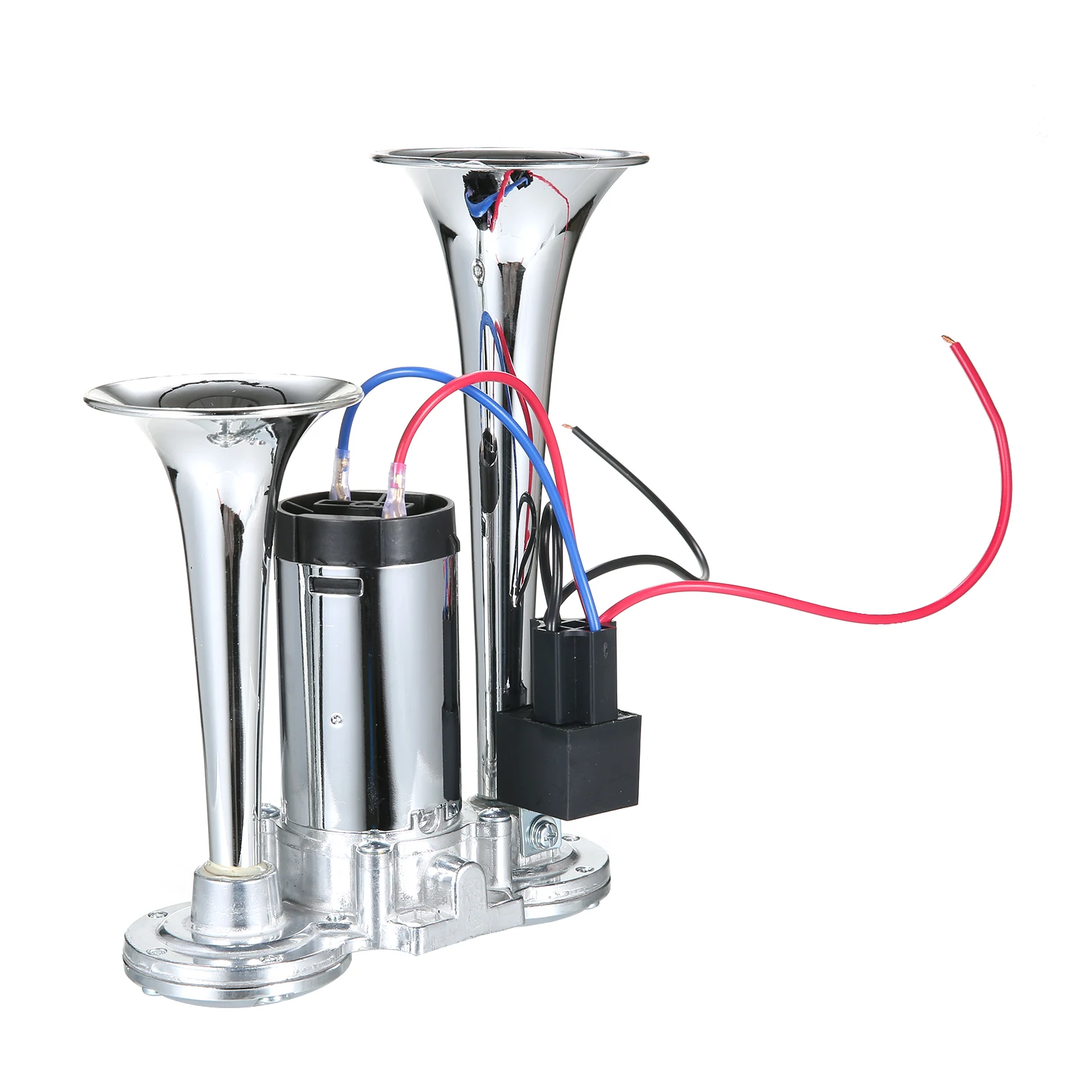 

Универсальный автомобильный пневматический гудок, двойной Гудок с компрессором, 130 дБ, громкие пневматические гудки для автомобилей и мотоциклов, мотоциклы; Скутеры 12 В