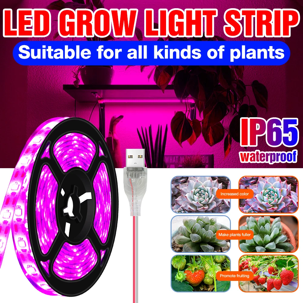 

USB Phyto Lamp Full Spectrum Plant Growth Light Led Grow Strip Light Greenhouse Phytolamp for Plants Hydroponics Growing System