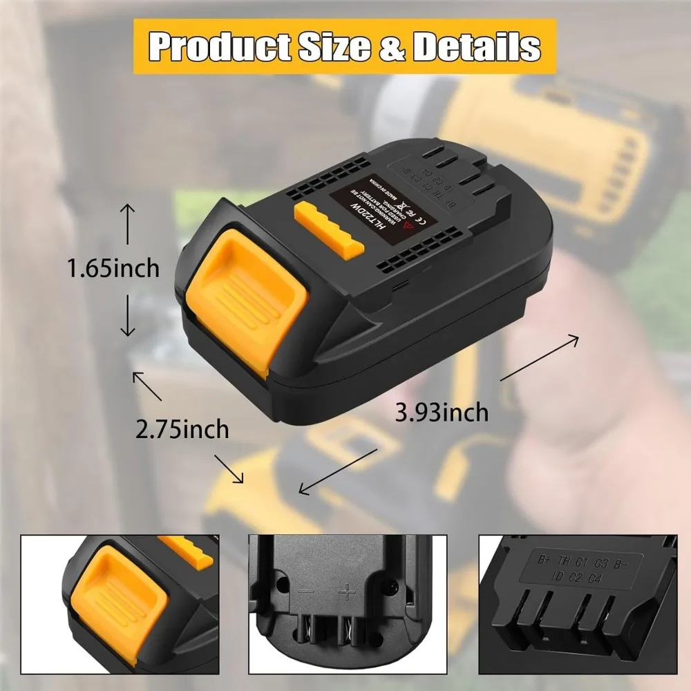 Фото Адаптер для Hilti на инструмент Dewalt 20 В для аккумулятора Hilti 22 В B22, преобразователь на работу для аккумуляторной дрели DEWALT 20 В MAX, электроинструмент №4