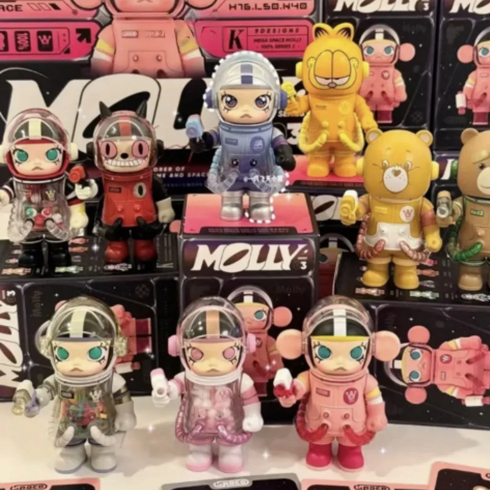 В наличии натуральная Mega Space Molly 100% серия слепая коробка третьего поколения