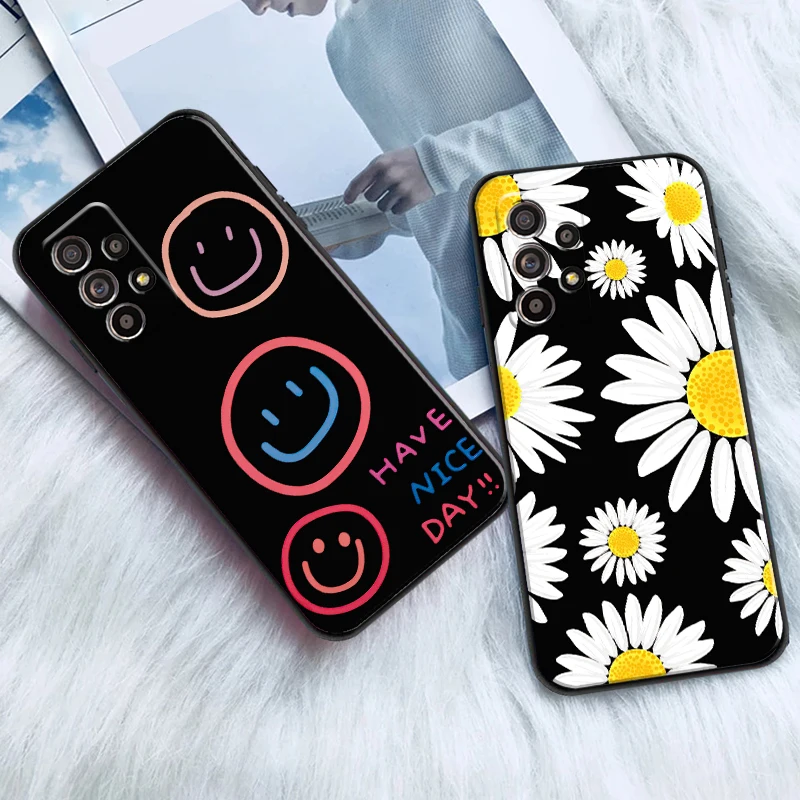 

Butterfly Flower For Samsung A11 A21S A31 A32 A41 A51 A71 A52 A72 4G 5G Phone Case Black Soft Carcasa Funda Silicone Cover