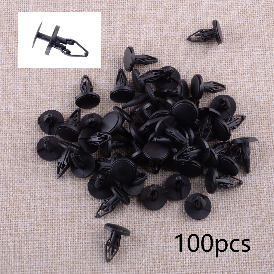 

100Pcs 6508863AA Bumper Push Type Fender Liner Clip Cowl Vent Retainer Push In Fastener Pin Fit for GMC Pontiac Buick Chevrolet