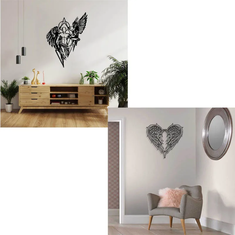 

Настенный Декор, живопись, крылья ангела, крылья ангела для медитации, домашний декор для спальни, гостиной, Декор, металлическое искусство, ...