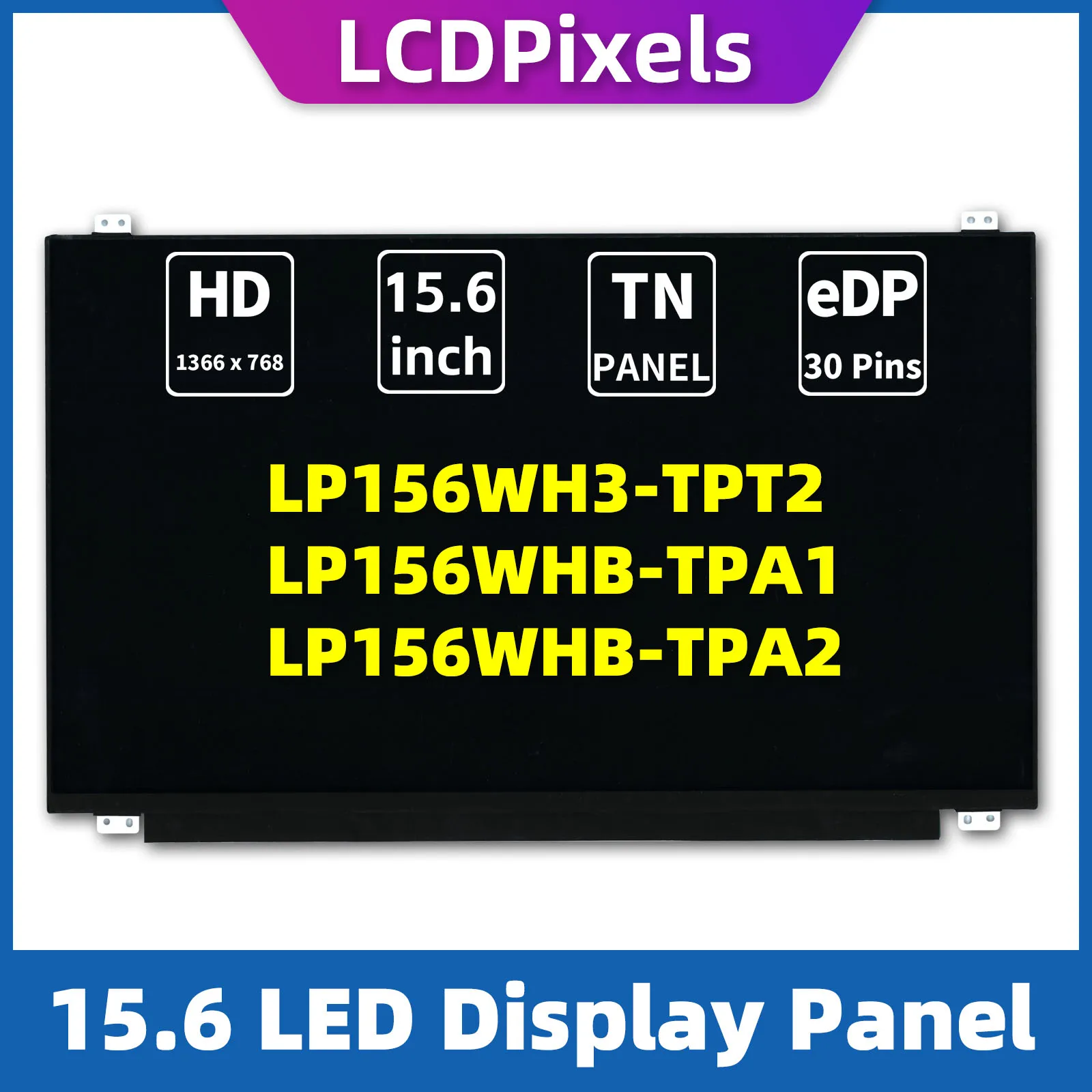 ЖК-дисплей, 15,6 дюйма, экран для ноутбука, фотография, фотография, матрица 1366*768, EDP, 30-контактный Экран TN