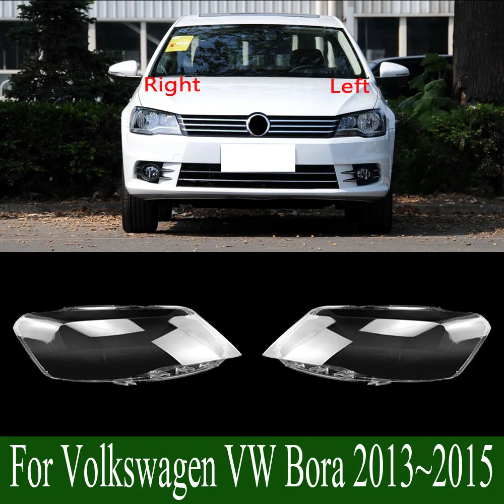 

For Volkswagen VW Bora 2013~2015 Headlight Cover Transparent Lampshade Headlamp Shell Plexiglass Replace The Original Lens