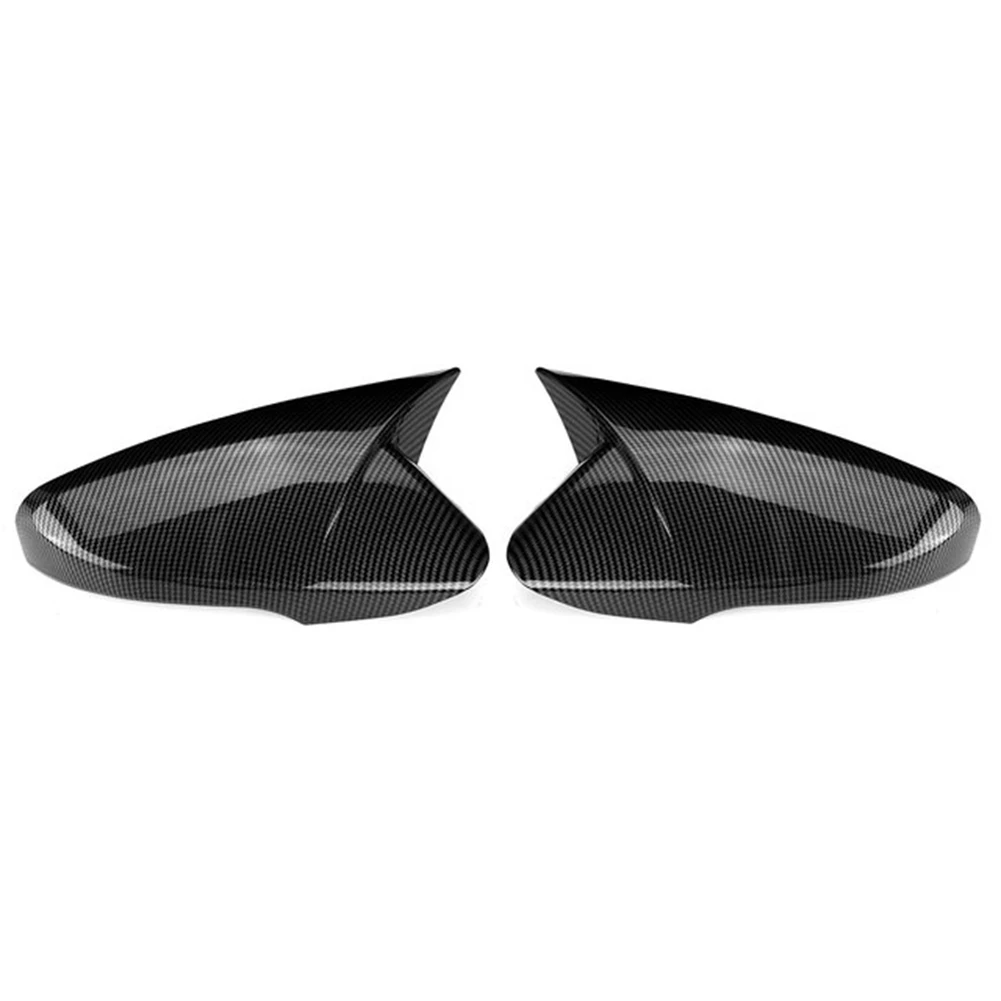 

M-образный автомобильный чехол для зеркала заднего вида из углеродного волокна, Обрезанные крышки для боковых зеркал для Hyundai Veloster 2012-2017