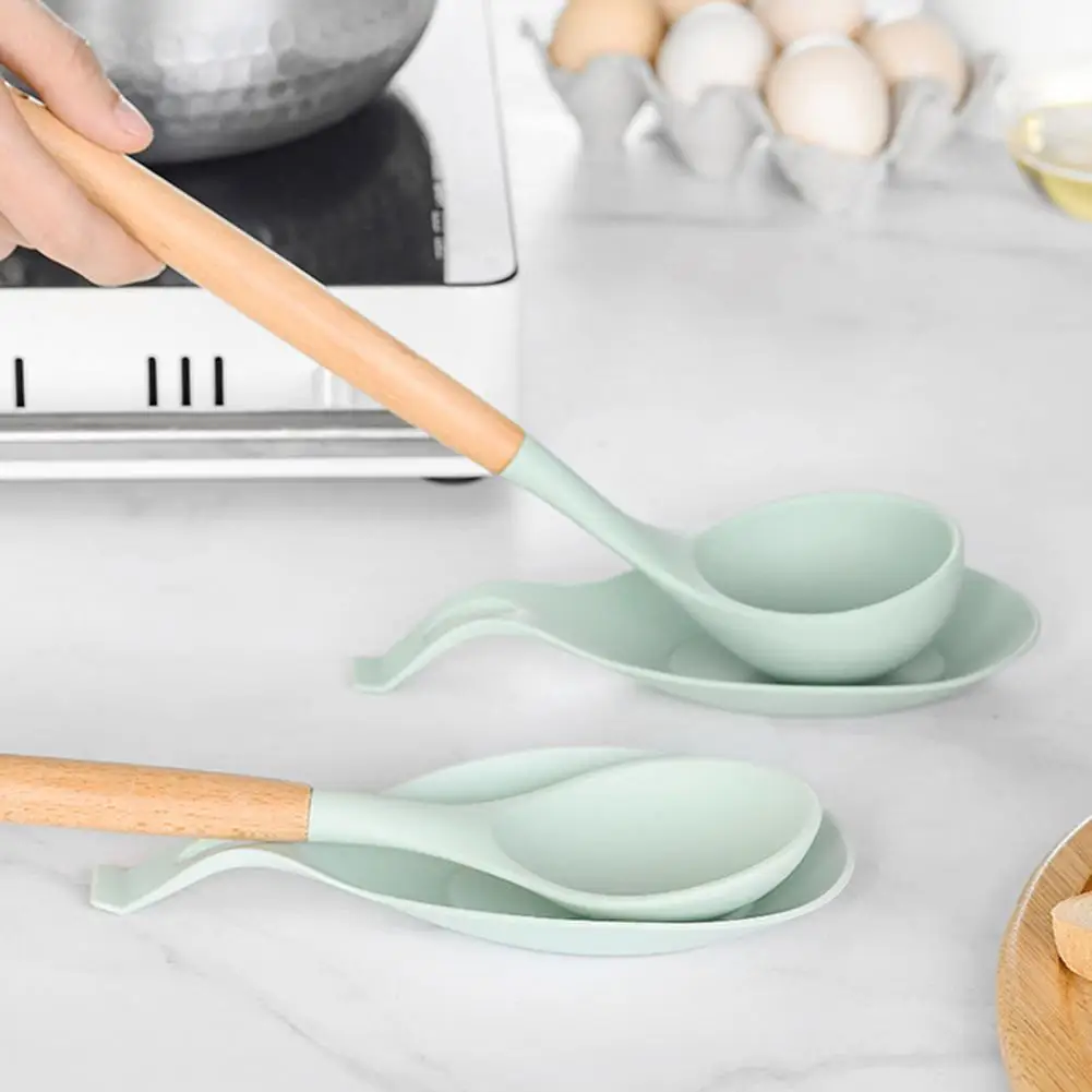 

Silicone Insulation Spoon Shelf Kitchen Silicone Spoon Fork Mat Shelf Spoon Rests Pot Clips Holder Pot Clips Organizer Spoon Pad