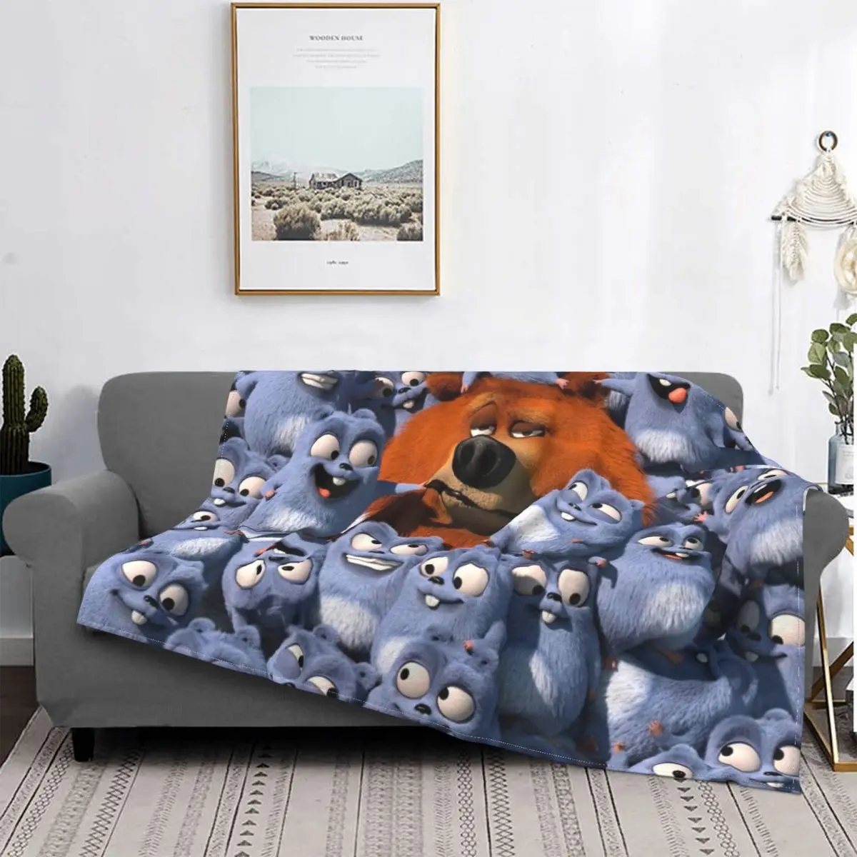 

Комедийные одеяла Grizzy and The lemings ELK из кораллового флиса