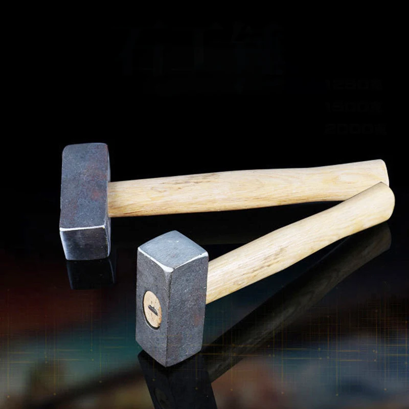 Молоток с деревянной ручкой тяжелый Гальванизированный молоток квадратный для
