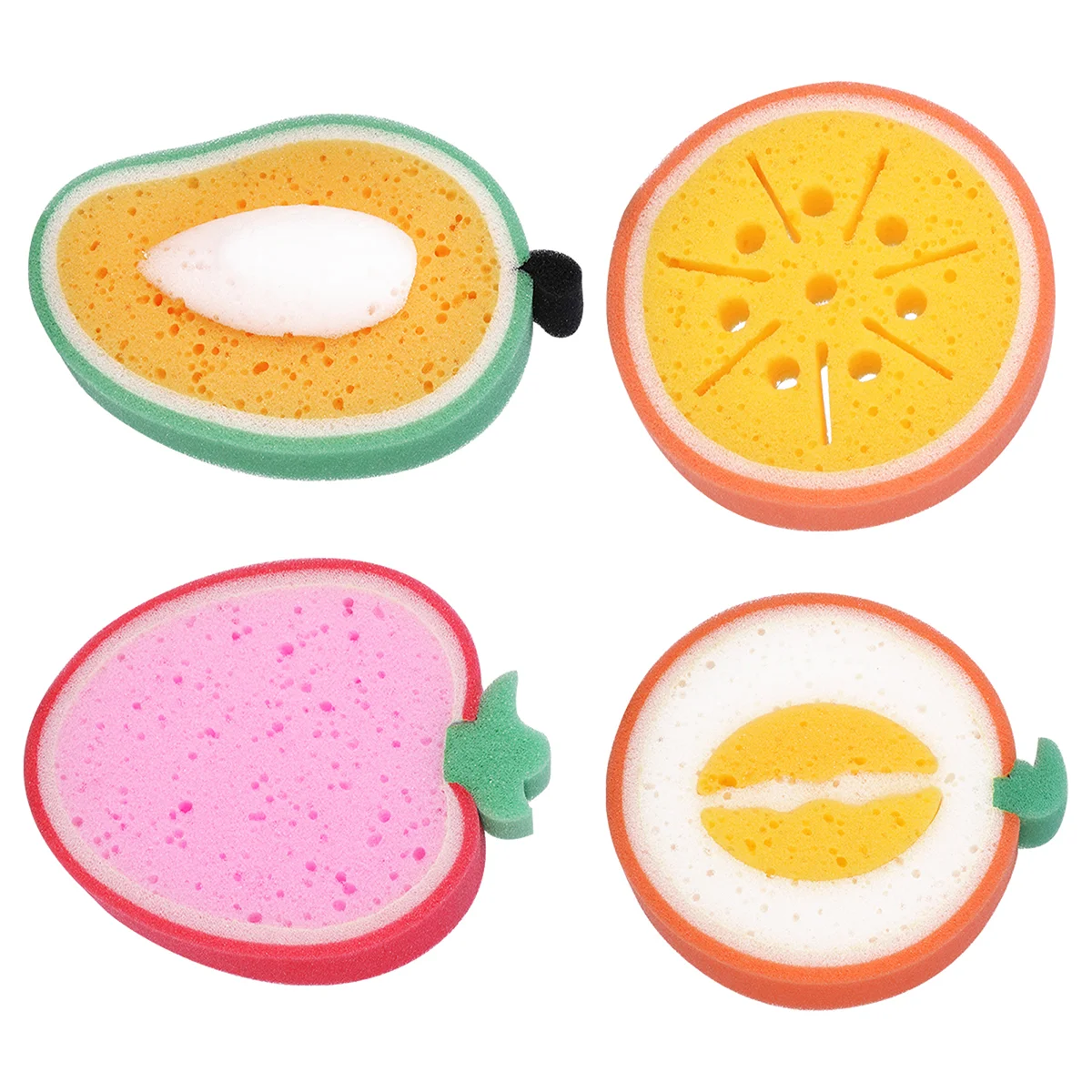 

Sponge Bath Shower Sponges Body Kids Cleaning Baby Loofah Scrubbers Fruit Exfoliating Wash Brush Washing Dish Puff Shaped Cute
