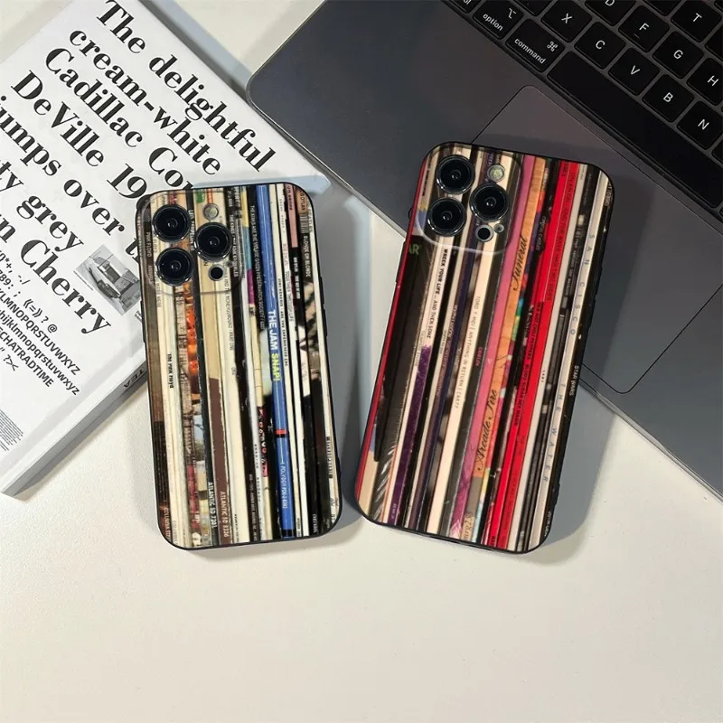 Classic Rock Vinyl Records Phone Case FOR IPhone 14 13 11 12 Pro 8 7 Plus X 13 Pro MAX XR XS MINI SE 2020 Black Covers