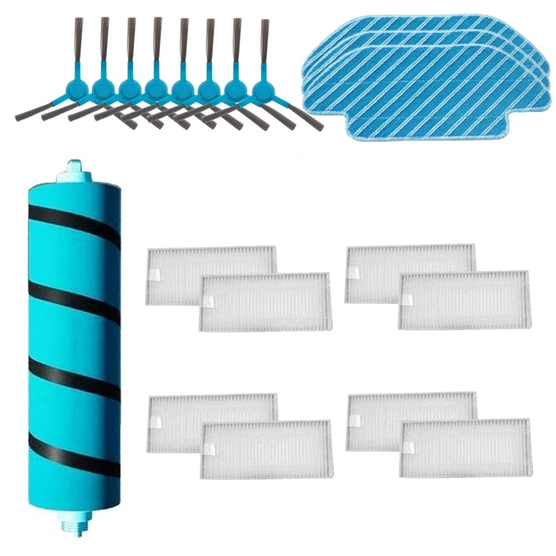 

HEPA Filter Roller Brush Side Brushes Mop for Cecotec Conga 5090 Robot Vacuum Cleaner Replacement Parts
