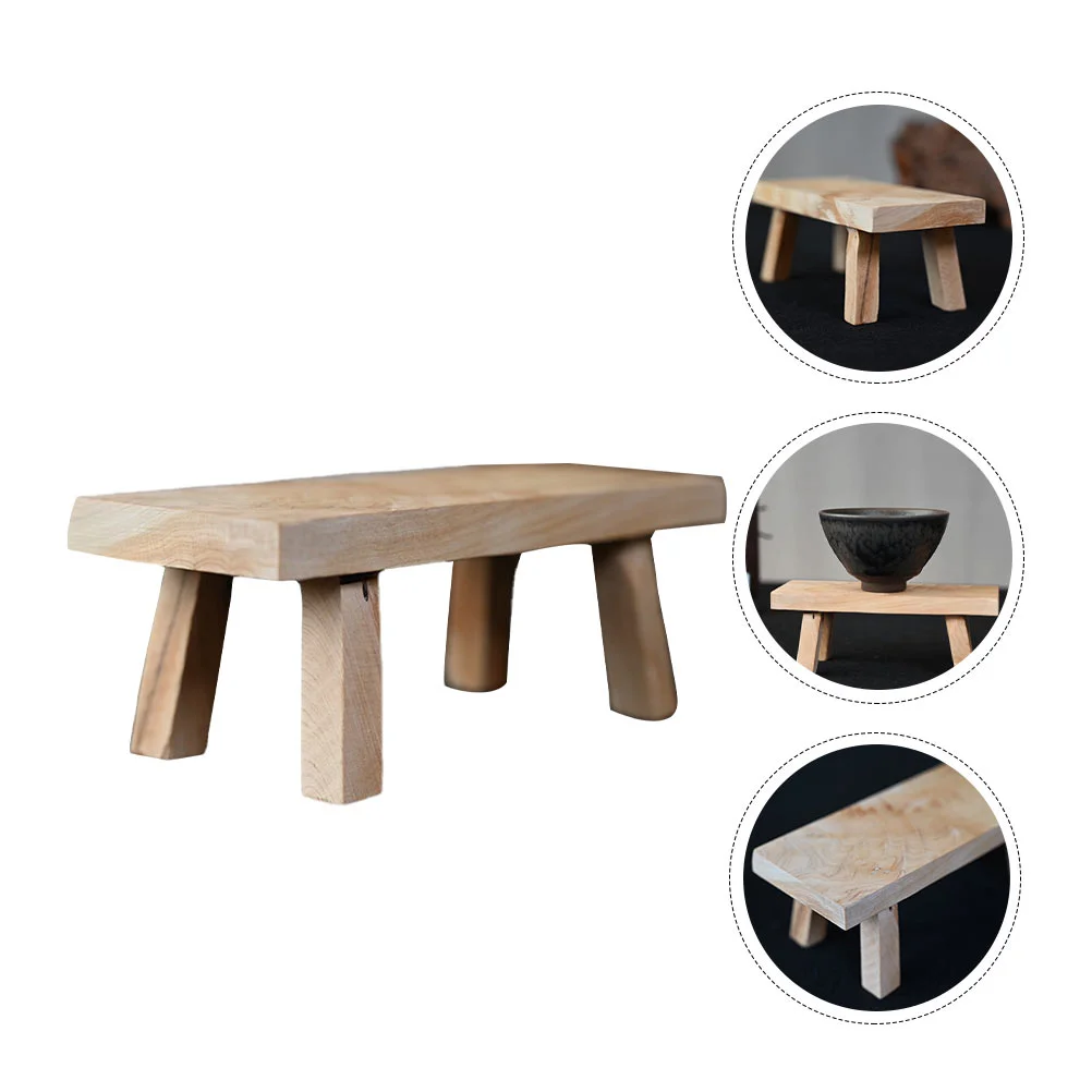 

Wood Stool Wooden Small Stools Miniature Display Chairs Shower Mini Tiny Step Footstool Base Flowerpot Stand