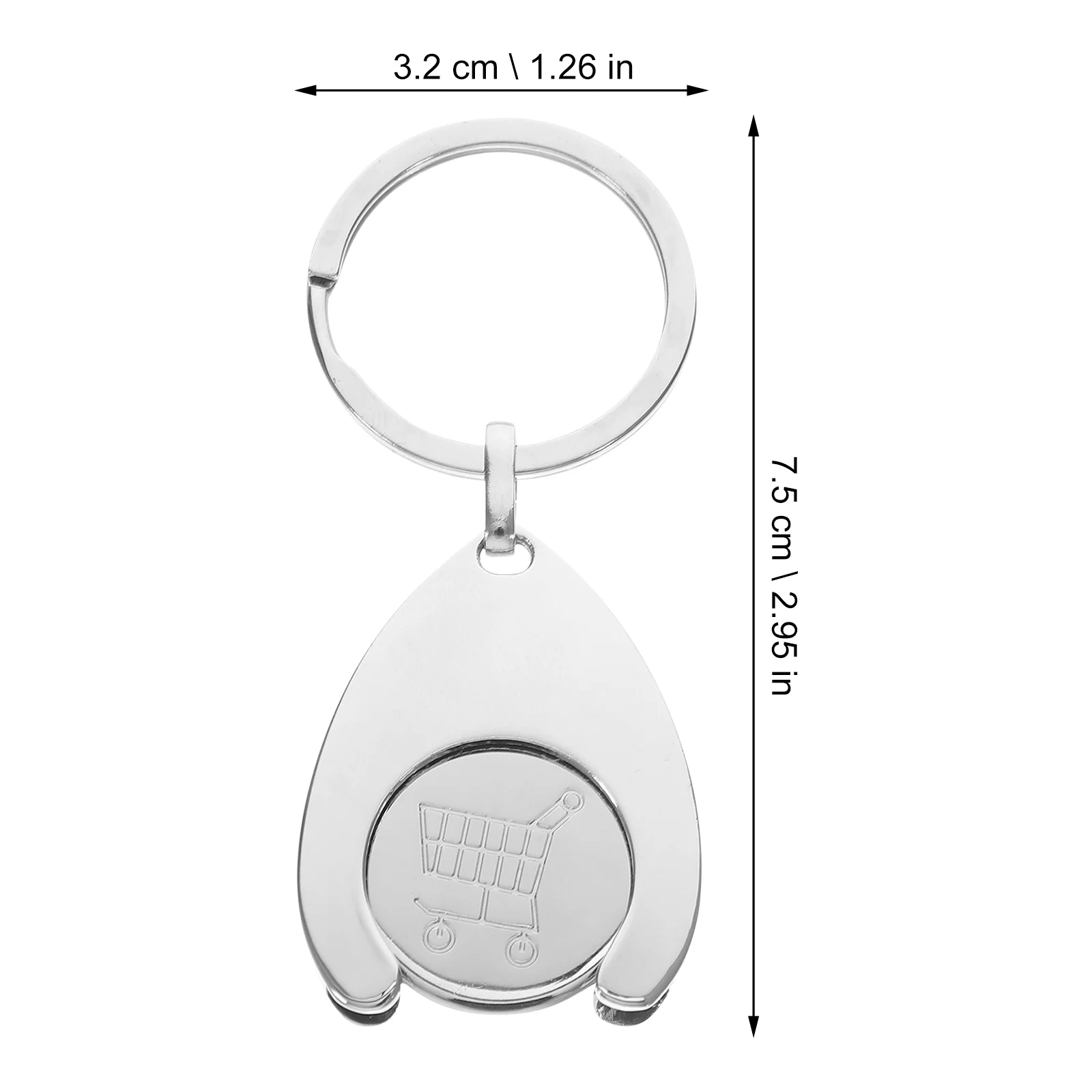 2 шт. тележка для жетона брелоки ключей цепочка украшение монет держатель