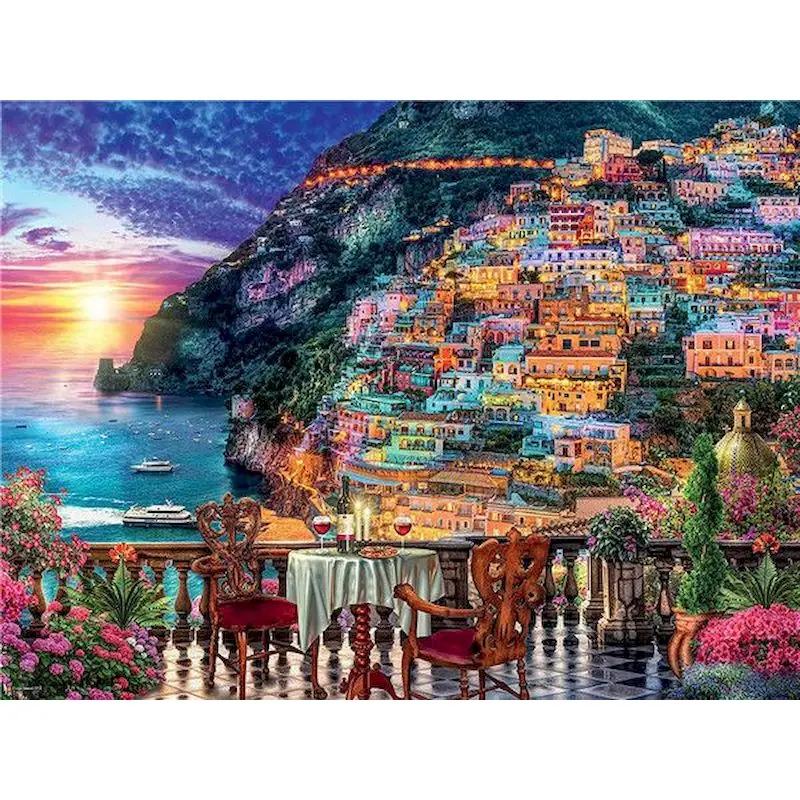 

RUOPOTY DIY Paint By Numbers For Adult Seascape Canvas Art Painting Picture Numbers House Landscape Home Decors Modern