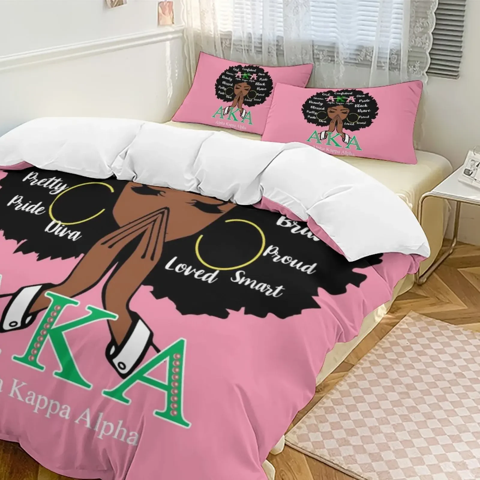 Alpha Sorority Kappa AKA Комплект постельного белья для мальчиков и девочек Twin Queen Size