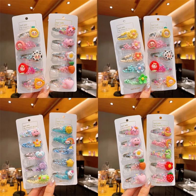 

5 шт., детские заколки для волос с жемчугом