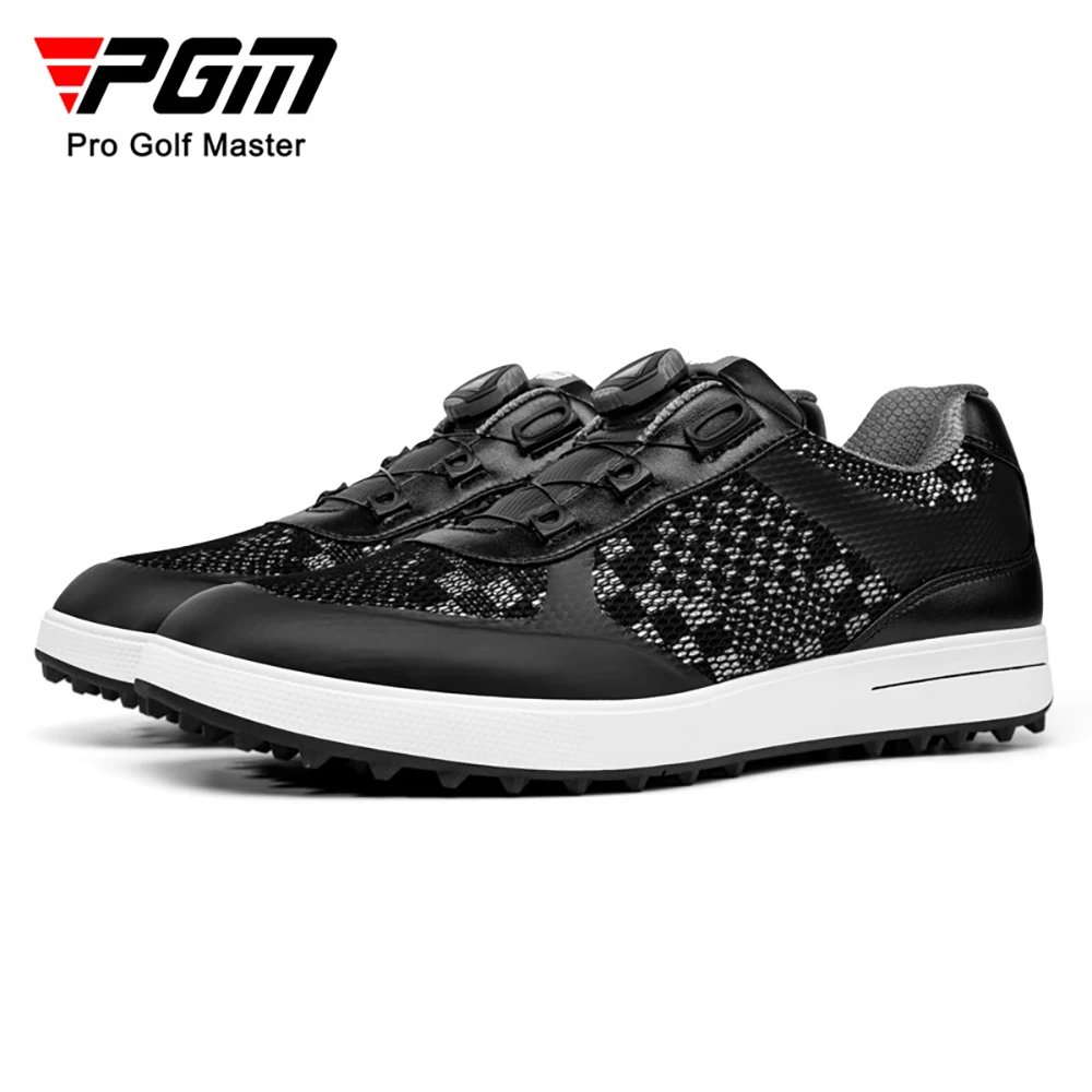 

PGM XZ224 Men Golf Sports Shoes Knob Shoelaces Breathable Mesh Microfiber Leather Anti-Side Slip Waterproof Sneakers 39-45 Yards