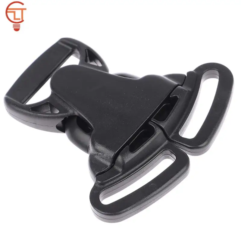 2pcs 25mm 3 Way Three Point Side Release Buckle Quick Plastic Black Baby Carrier Accessory Car Seat Bag Webbing Backpack