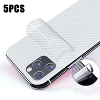 5pclot carbon fiber soft back film sticker protector for iphone11 pro pro max phone12mini pro pro max cover guard film