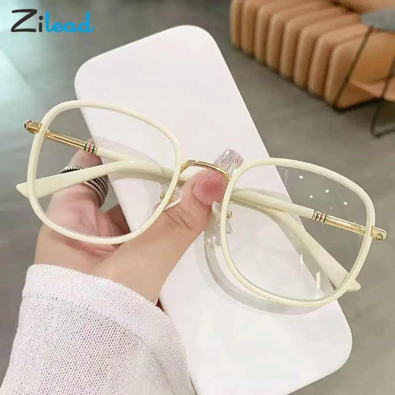 

Zilead Fahion Anti Blue Light Reading Glasses New Women Ladies Metal HD Presbyopia Eyeglasses Middle-Aged And Elderly Eyewear