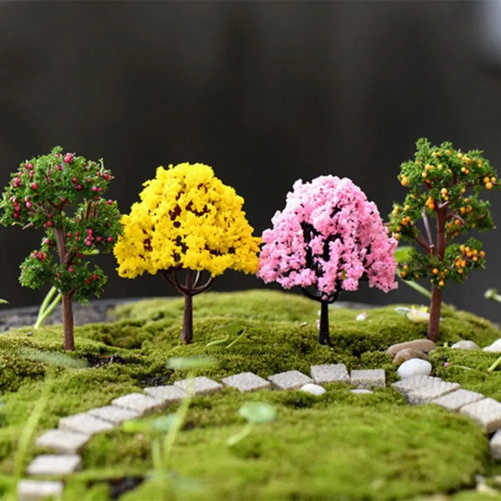 

Rural Style Sakura Miniatures Durable Model Plastic Simulation Trees Landscape Vivid Garden