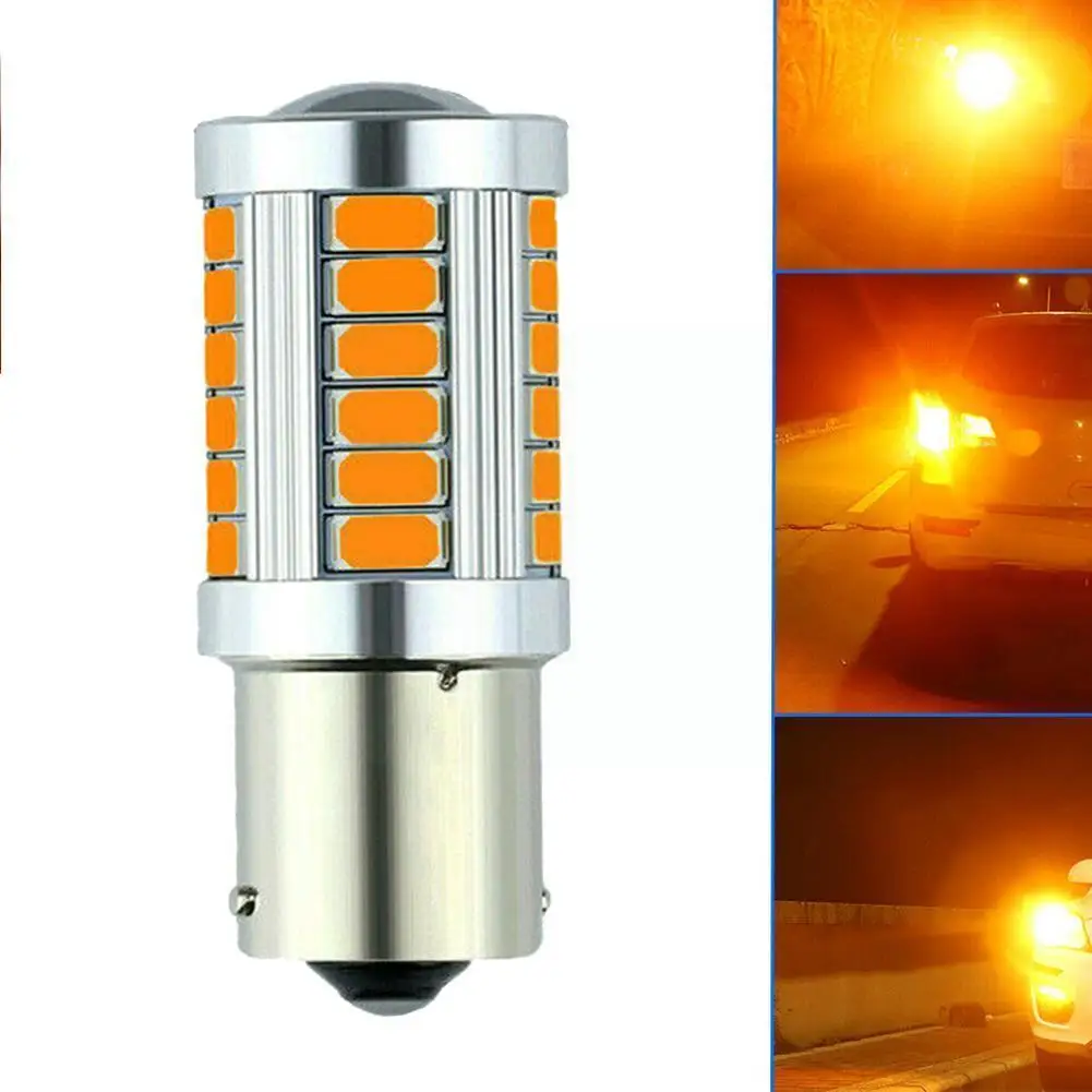 

Светодиодсветильник сигналы желтого цвета T6z1, 2 шт., 1156py 7507 Py21w Bau15s 33 Smd 5630 5730