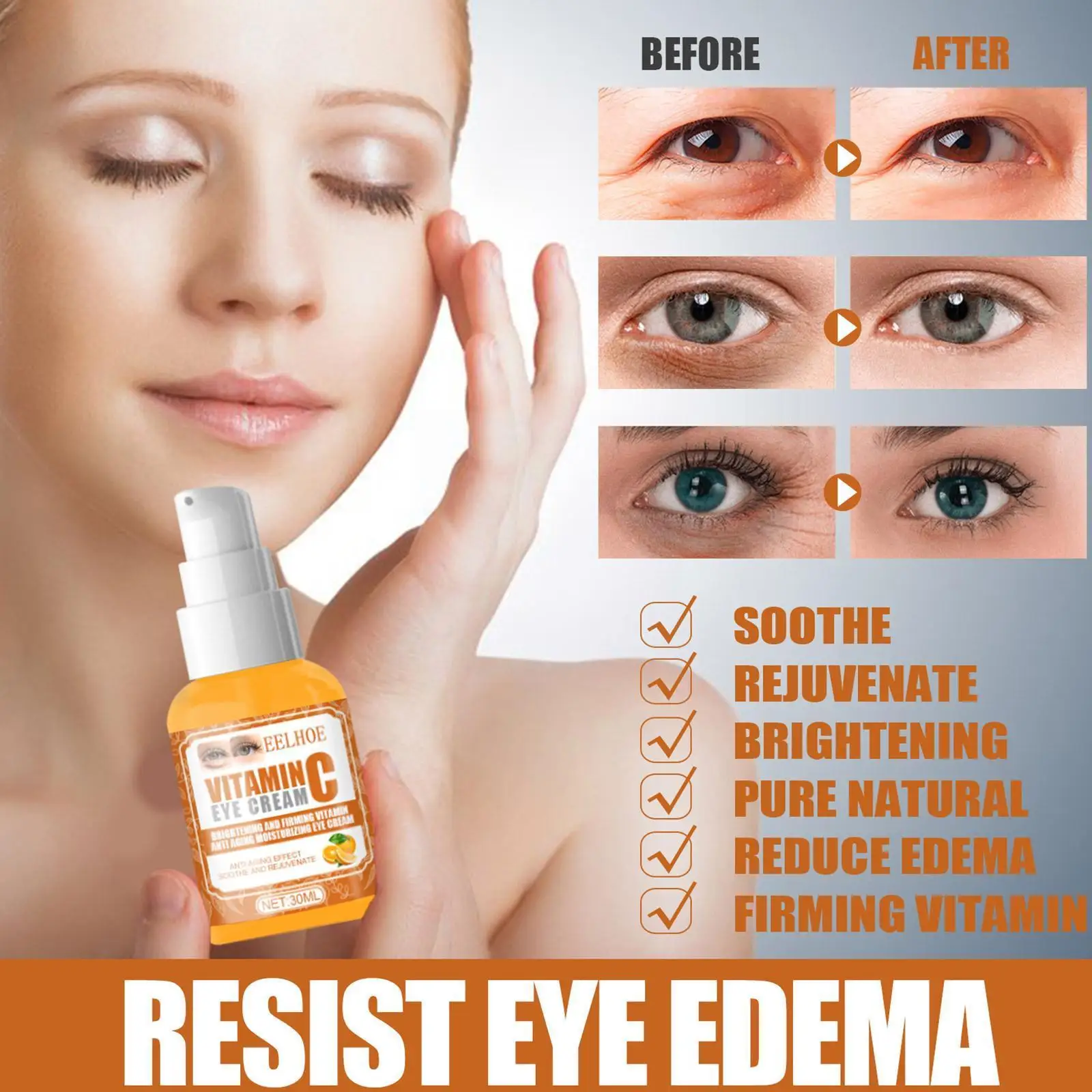 

Увлажняющий крем для области вокруг глаз, с витамином C, 30 мл